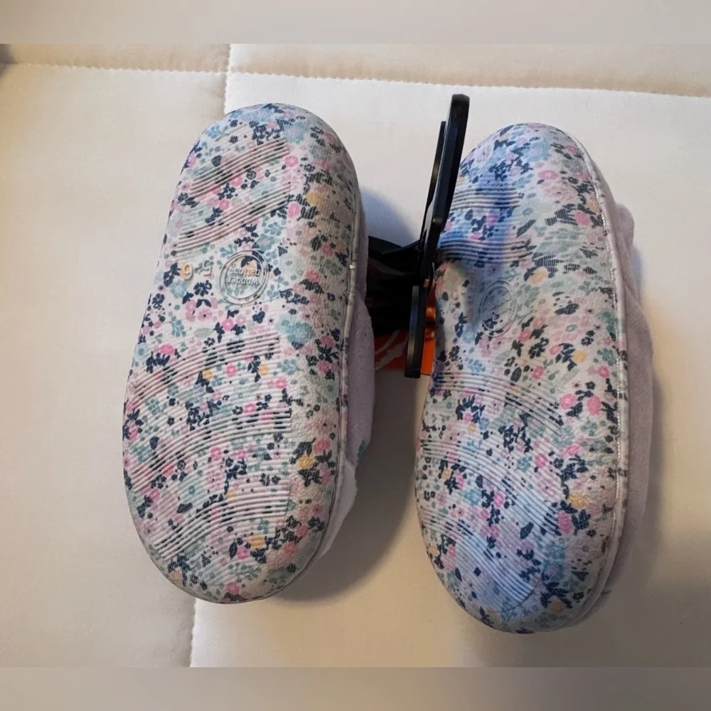 Wonder Nation Toddler Girls Purple Unicorn Slippers Size 5/6 NEW
